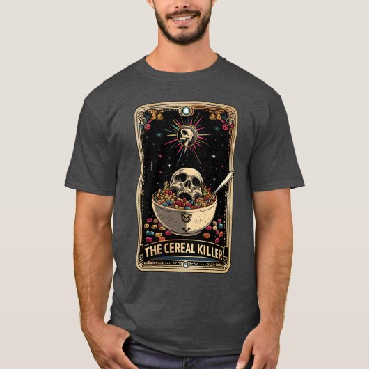 Cereal Killerarot Card Horror Moviesrue Crime frie Tシャツ (正面)