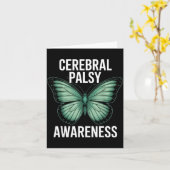 Cerebral Palsy Awareness Butterfly Suprters And Ad カード (黄色い花)