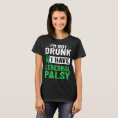 Cerebral Palsy Green Ribbon Brain Damage Awareness Tシャツ (正面フル)