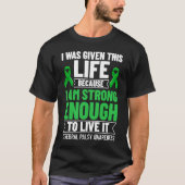 Cerebral Palsy Green Ribbon Brain Damage Awareness Tシャツ (正面)