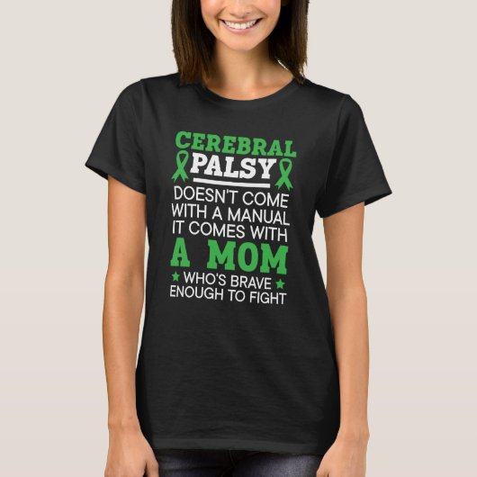 Cerebral Palsy Mom Awareness Ribbon Mothers Day Tシャツ (正面)