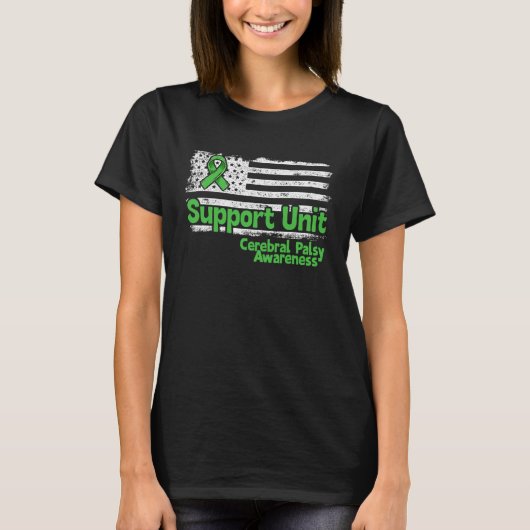 Cerebral Palsy Support Unit Flag Cerebral Palsy Aw Tシャツ (正面)