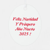 Ceremonia de Cerezo de Navidad Adorno Ceramic Orna メタルオーナメント (裏面)