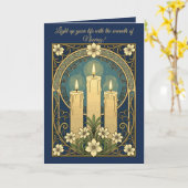 Ceremonial Candles of Nowruz Enlightenment and Joy カード (黄色い花)