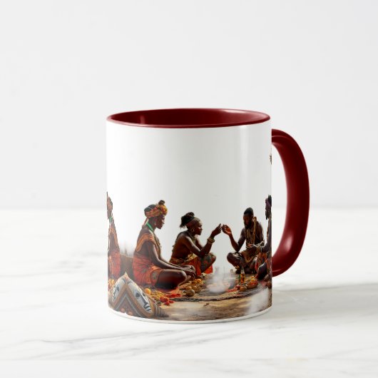 Cérémonie traditionnelle africaine. マグカップ (正面右)
