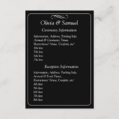 Ceremony & Reception Venues info - Black White エンクロージャーカード (正面)