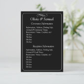 Ceremony & Reception Venues info - Black White エンクロージャーカード (スタンド正面)