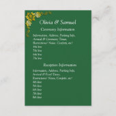 Ceremony & Reception Venues info - Emerald Green エンクロージャーカード (正面)