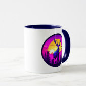 Cerf majestueux au crépuscule. マグカップ (正面右)