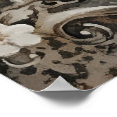 cerf majestueux dans un paysage hivernal serein.  ポスター (角)