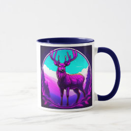 Cerf mystique dans un décor futuriste. マグカップ