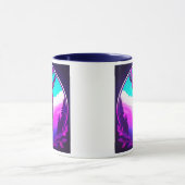 Cerf mystique dans un décor futuriste. マグカップ (中央)