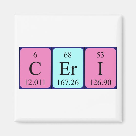 Ceri周期表名磁石 マグネット (正面)