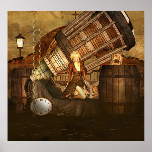 Ceris Tortuga Steampunkアートポスター ポスター (正面)