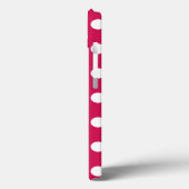 Cerise Case-Mate iPhoneケースの白色水玉模様 iPhoneケース (裏面 / 左)