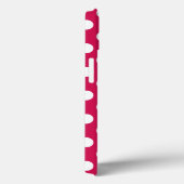 Cerise Case-Mate iPhoneケースの白色水玉模様 iPhoneケース (裏面 / 右)