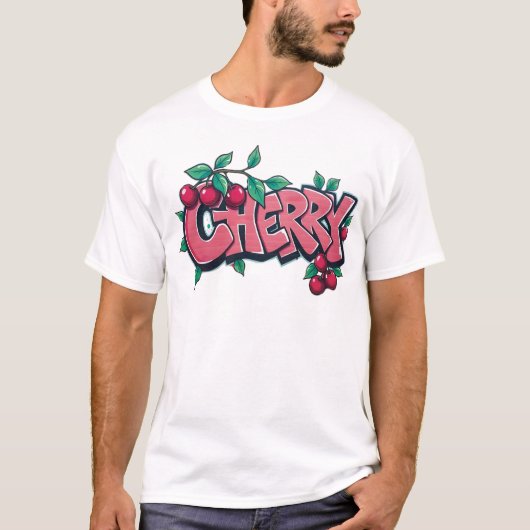 cerise, cherrygraffiti, fruit, street art, urban tシャツ (正面)