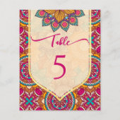 Cerise mandala rangoliテーブル番号 (裏面)