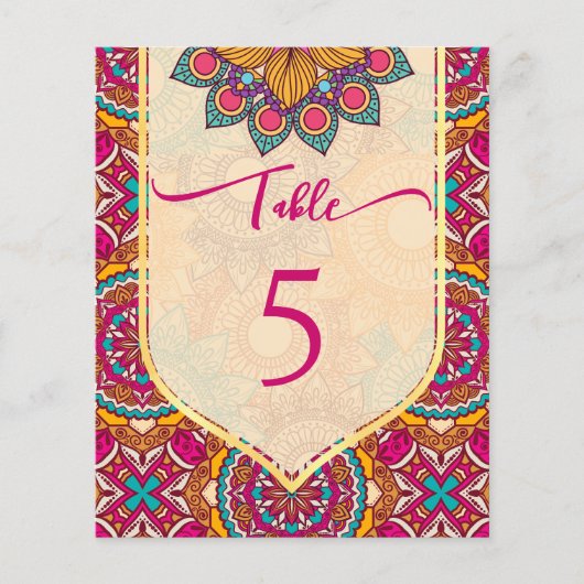 Cerise mandala rangoliテーブル番号 (正面)