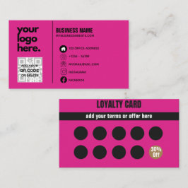 Cerise Pink名刺ロゴデザインテンプレート 名刺