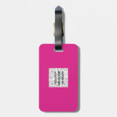 CERISE PINK QRコードビジネスカードロゴの作成 ラゲッジタグ (裏面縦)
