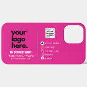 CERISE PINK QRコードビジネスカードロゴの作成 Case-Mate iPhoneケース (裏面 / 右)