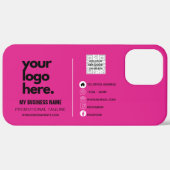 CERISE PINK QRコードビジネスカードロゴの作成 Case-Mate iPhoneケース (裏面 (横))