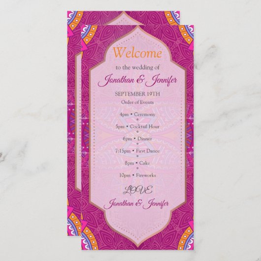 Cerise Pinksのマンダラと一致する繰り返しパターン (正面/裏面)