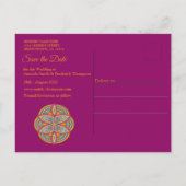 Cerise Pinksのマンダラと加工の繰り返しパターン 案内ポストカード (裏面)