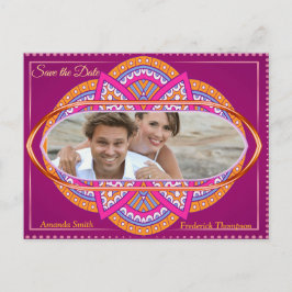 Cerise Pinksのマンダラと加工の繰り返しパターン 案内ポストカード