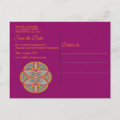 Cerise Pinksのマンダラと加工の繰り返しパターン 案内ポストカード (裏面)