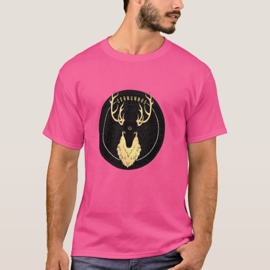 Cernunnosケルト異教のック角化されたStag森林神 Tシャツ (正面)