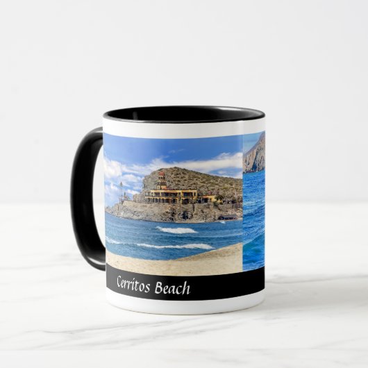 Cerritos Beach（セリトスビーチ）、メキシコ - デザイナーズ コーヒー マグカップ (正面左)