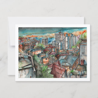 Cerro Concepción de noche (Acuarela). ポストカード