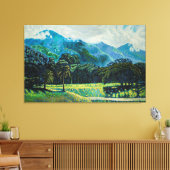 Cerro El Ávila, desde el Parque del Este キャンバスプリント (インサイチュ (リビング))