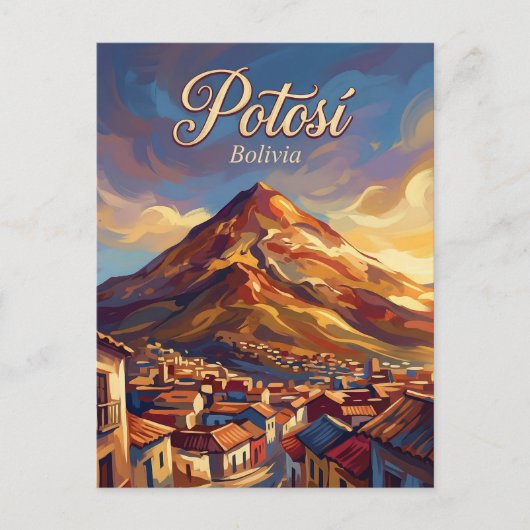 Cerro Rico Bolivia ポストカード (正面)