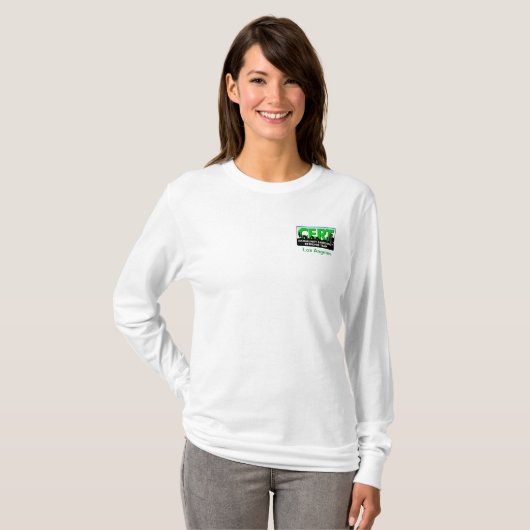 CERTの女性の長袖はワイシャツカスタマイズ Tシャツ (正面フル)