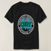 CERTコミュニティ緊急対応チームホワイトフロント Tシャツ (デザイン正面)