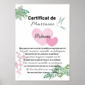 Certificat de Marraine ポスター (正面)