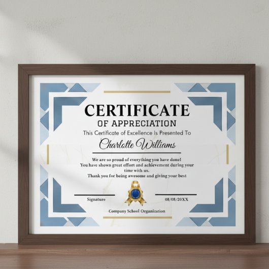 Certificate of Achievement for Kids エンクロージャーカード