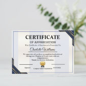 Certificate of Appreciation  Professional Award エンクロージャーカード (スタンド正面)