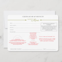 Certificate of Authenticity 