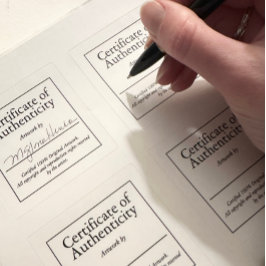 Certificate of Authenticity Art Signatureステッカー スクエアシール