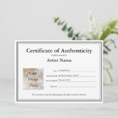 Certificate of Authenticity Fillテンプレート サンキューカード (スタンド正面)