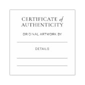 Certificate of Authenticity Fill In ラバースタンプ (インプリント)