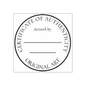 Certificate of Authenticity for Original Artwork ラバースタンプ (インプリント)