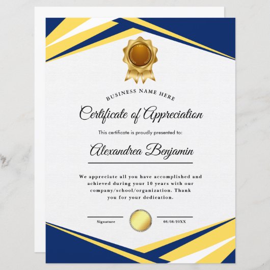 Certificate of Completion  (正面/裏面)