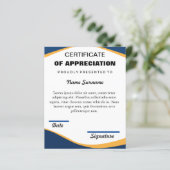 Certificate of Completion & APPRECIATION Template (スタンド正面)