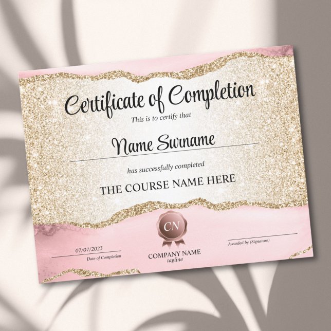 Certificate of Completion Award Course Completion (クリエイターアップロード済み)