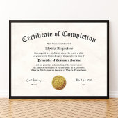 Certificate of Completion Print ポスター
